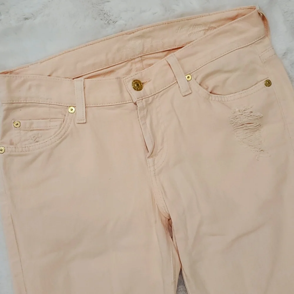 7 for all mankind Peach skinny jeans - Picture 6 of 7